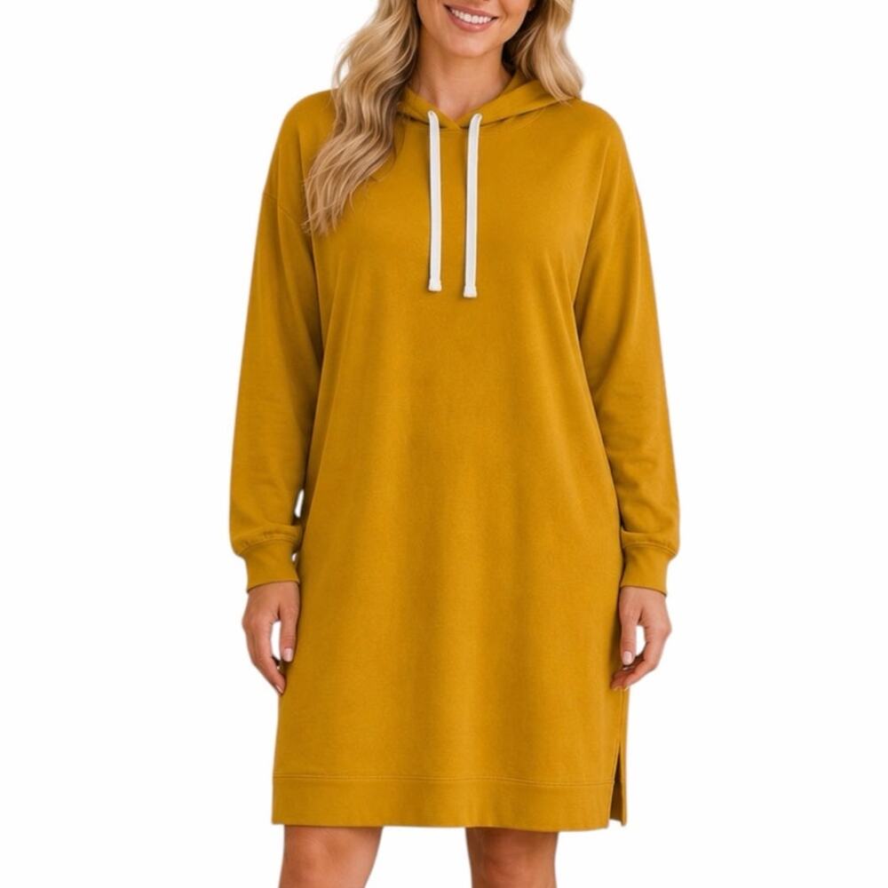 Koolaburra by UGG Women’s Size XL Hooded Sweatshirt Dress Mustard Yellow Lounge